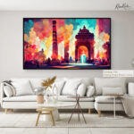 Delhi Monument Fire Canvas art - Image 11
