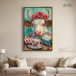 Whimsical Bovine Brew canvas Art - Image 12
