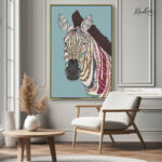 Color-Inspired Zebral Canvas art - Image 12