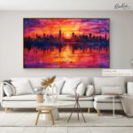 Neon City Dusk Canvas art - Image 11