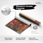 Crimson Gold Canvas Wall Art - Image 13