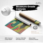 Golden Lotus Pond Canvas Art - Image 13