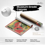 Pattachitra Draupadi Vastraharan Canvas Wall art - Image 11