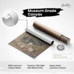 Elephant in Golden Floral Splendor Canvas art - Image 13