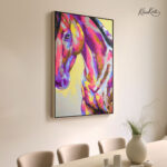Electric Pink Horse canvas Art - Image 2