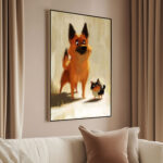 Playful Dog and Catl Canvas art - Image 2