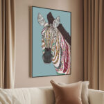 Color-Inspired Zebral Canvas art - Image 2