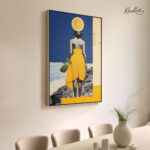 Woman with a lemon head canvas Art - Image 2
