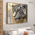 Gold-Accented Regal Tiger Canvas art - Image 2