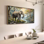 Vintage Elephant Mural Canvas art - Image 2