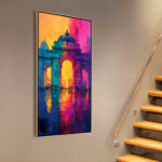 Neon City Arch Canvas art - Image 2
