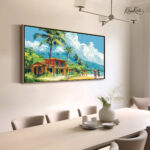 Coastal Village Stroll Canvas art - Image 2