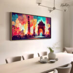 Delhi Monument Fire Canvas art - Image 2