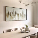 Beige City Mist Canvas art - Image 2