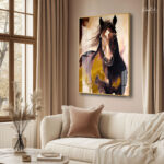 Gilded Gallop Acrylic Wall Art - Image 2