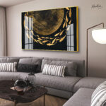 Golden Swirl Acrylic Wall Art - Image 2