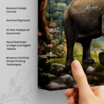 Vintage Elephant Mural Canvas art - Image 3