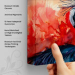 Dancing Cranes Canvas art - Image 3