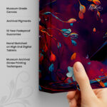 Colorful Songbird on Branch Canvas art - Image 3