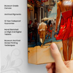 European Street Romance Canvas art - Image 3