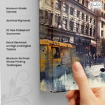 Manhattan Watercolor Rush Canvas art - Image 3