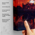 Taj Fiery Dusk Canvas art - Image 3