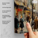 Lisbon Trolley Rain Canvas art - Image 3