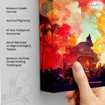 Delhi Monument Fire Canvas art - Image 3