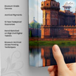 Red Fort Reflection Canvas art - Image 3