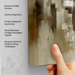 Beige City Mist Canvas art - Image 3