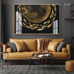 Golden Swirl Acrylic Wall Art - Image 3