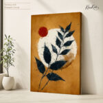 Sunset Leaf Glow Canvas art - Image 4