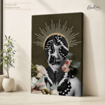 Floral Monarch Abstract canvas art - Image 4