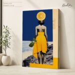 Woman with a lemon head canvas Art - Image 4