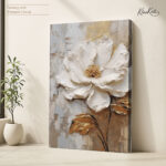 Impasto White Blossom canvas art - Image 4
