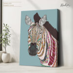 Color-Inspired Zebral Canvas art - Image 4