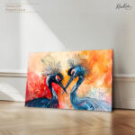 Dancing Cranes Canvas art - Image 4