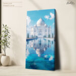 Taj Reflecting Blue Canvas art - Image 4