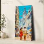 European Street Romance Canvas art - Image 4
