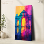Neon City Arch Canvas art - Image 4
