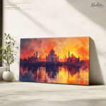 Taj Fiery Dusk Canvas art - Image 4