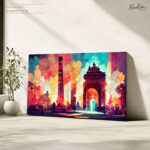 Delhi Monument Fire Canvas art - Image 4