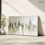 Beige City Mist Canvas art - Image 4