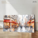 London Bus Rain Canvas art - Image 4