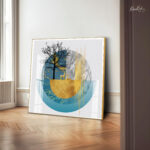 Golden Divide Acrylic Wall Art - Image 3