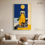 Woman with a lemon head canvas Art - Image 5