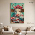 Whimsical Bovine Brew canvas Art - Image 5