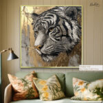 Gold-Accented Regal Tiger Canvas art - Image 5