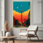 Sunset over Toronto Canvas wall Art - Image 5