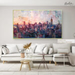 Mosaic Manhattan Sunset Canvas art - Image 5